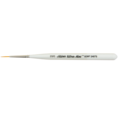 Ultra Mini® Script Liner Paintbrush | Short Handle | 2407S - Size 20/0