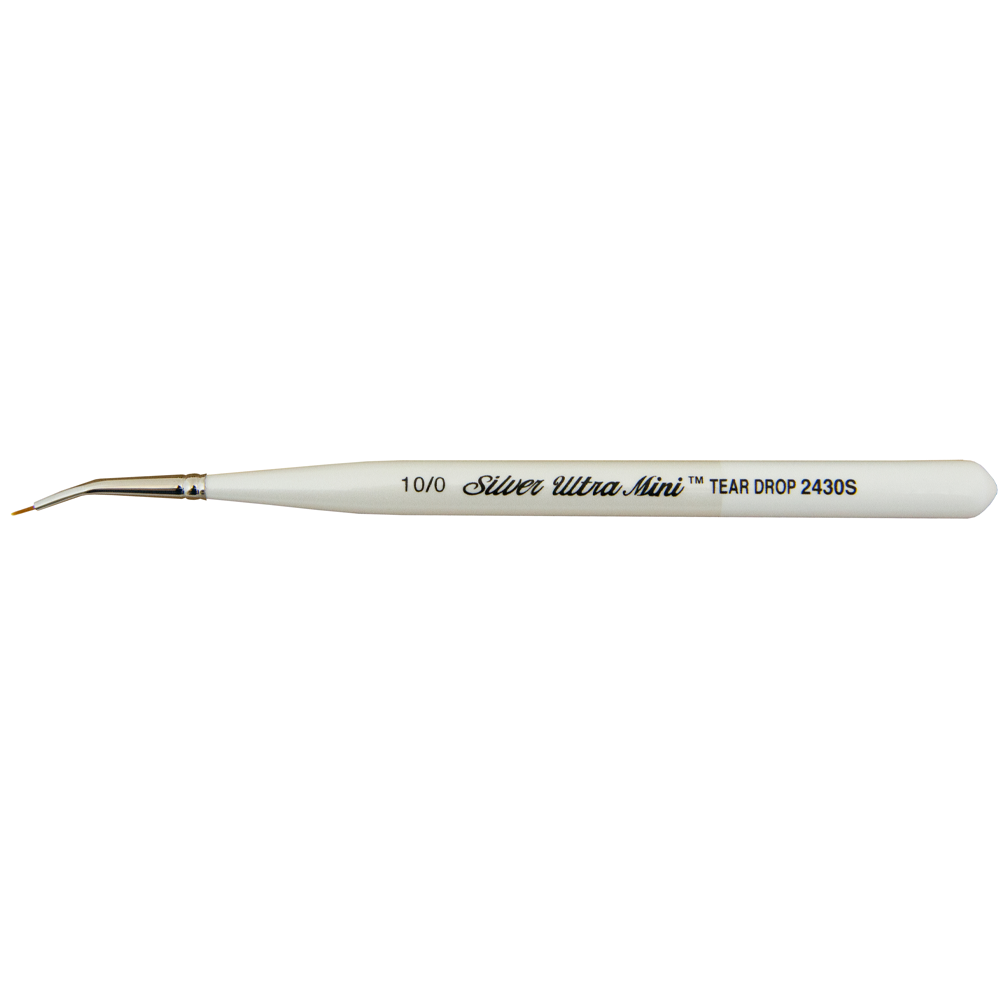 Ultra Mini® Tear Drop Paintbrush | Short Handle | 2430S - Size 10/0