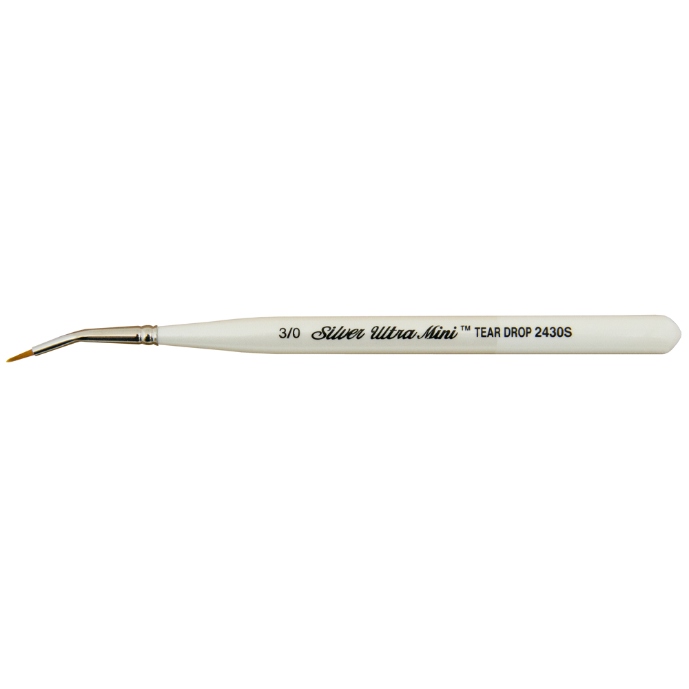 Ultra Mini® Tear Drop Paintbrush | Short Handle | 2430S - Size 3/0