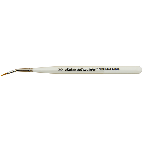 Ultra Mini® Tear Drop Paintbrush | Short Handle | 2430S - Size 3/0