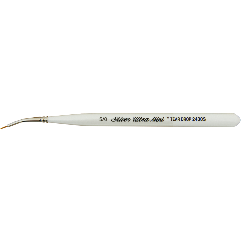 Ultra Mini® Tear Drop Paintbrush | Short Handle | 2430S - Size 5/0